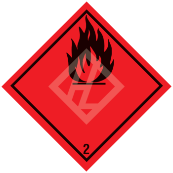 Hazard Label Class 2.1, 250x250 mm, PVC-Film